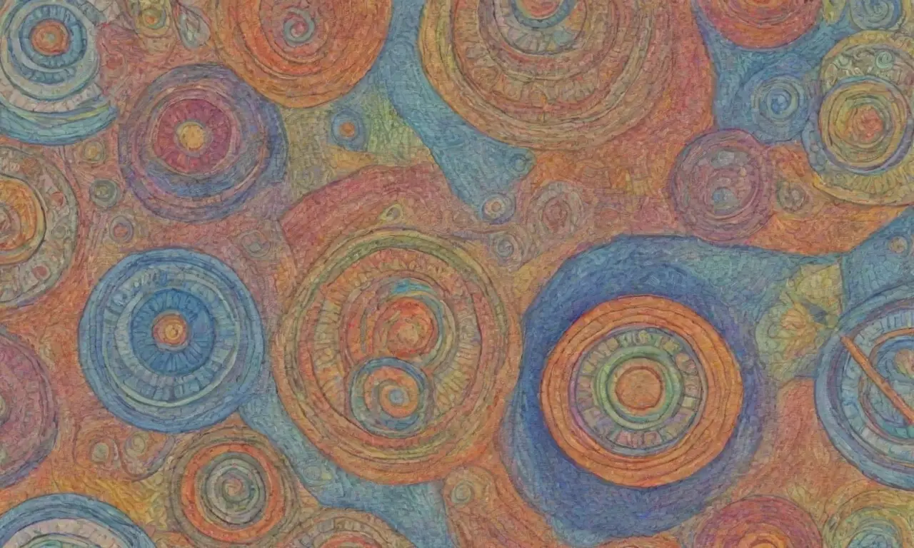 Colores vibrantes y texturas detalladas crean una composición armoniosa que evoca creatividad y exploración