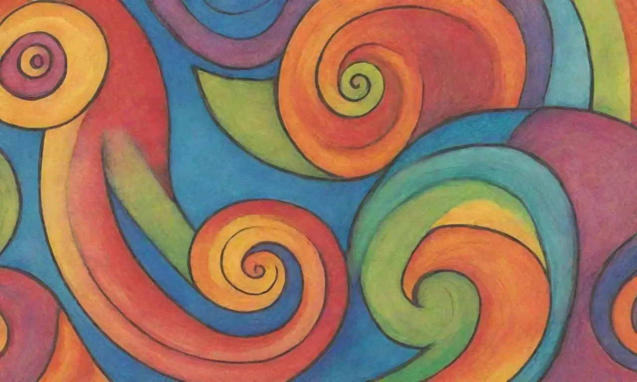 Colores vibrantes, líneas audaces y texturas intrincadas crean una composición dinámica y armoniosa