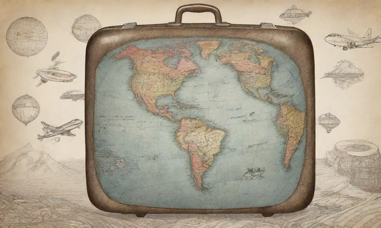 Un diseño complejo representa el viaje y la competencia a través de líneas, texturas y colores
