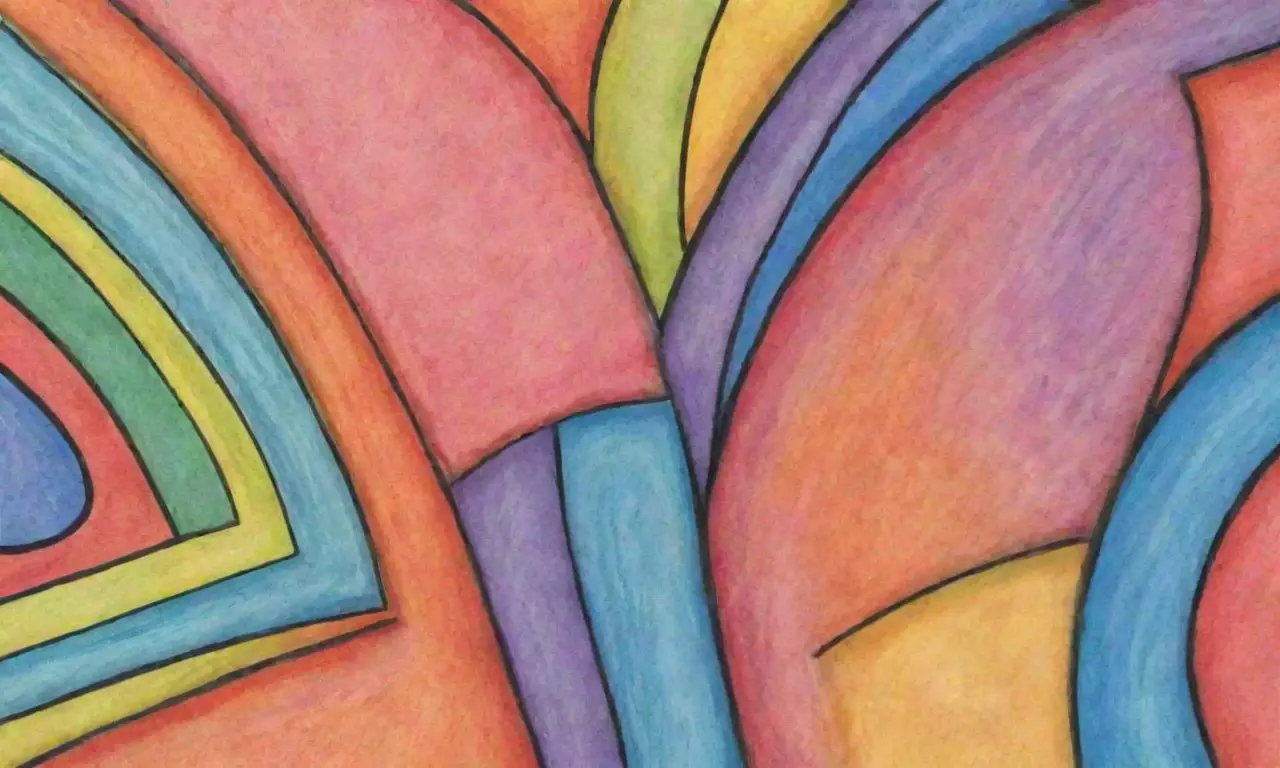 Colores vibrantes, líneas audaces y patrones intrincados crean una composición dinámica y armoniosa