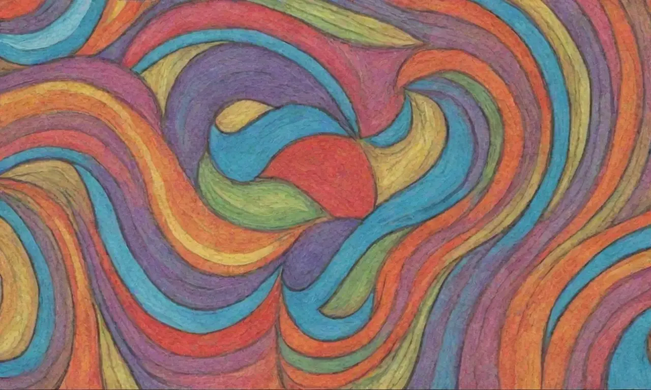 Colores vibrantes y formas diversas se combinan en una composición armoniosa y dinámica