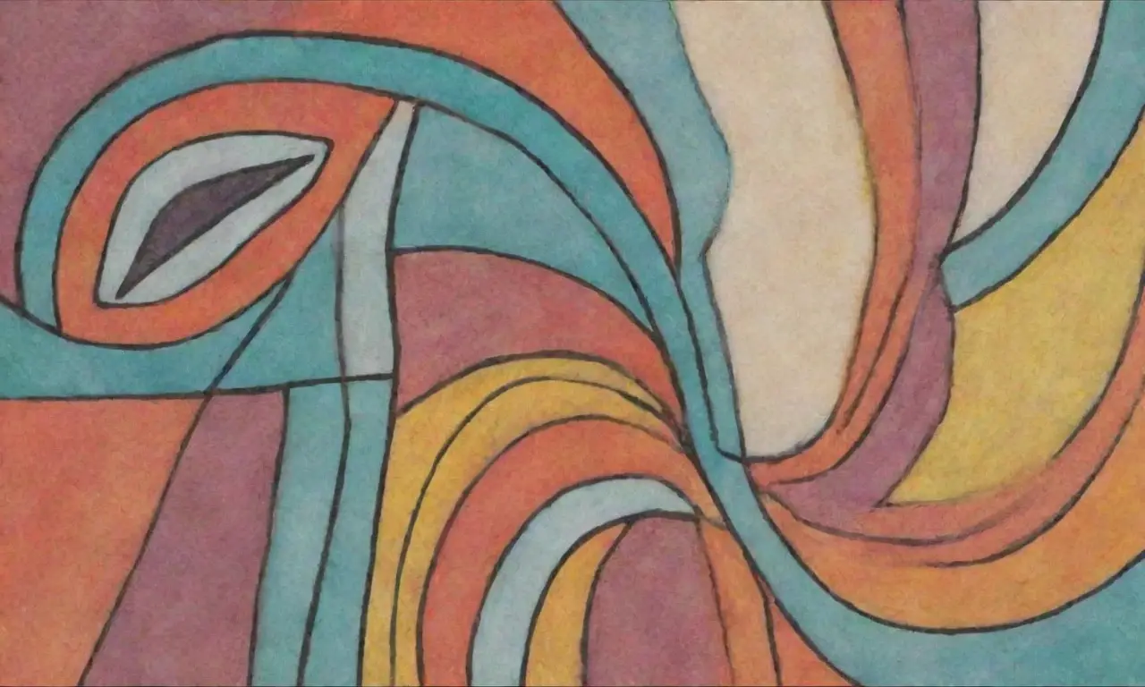 Una composición dinámica y armónica se logra mediante líneas, texturas y colores contrastantes