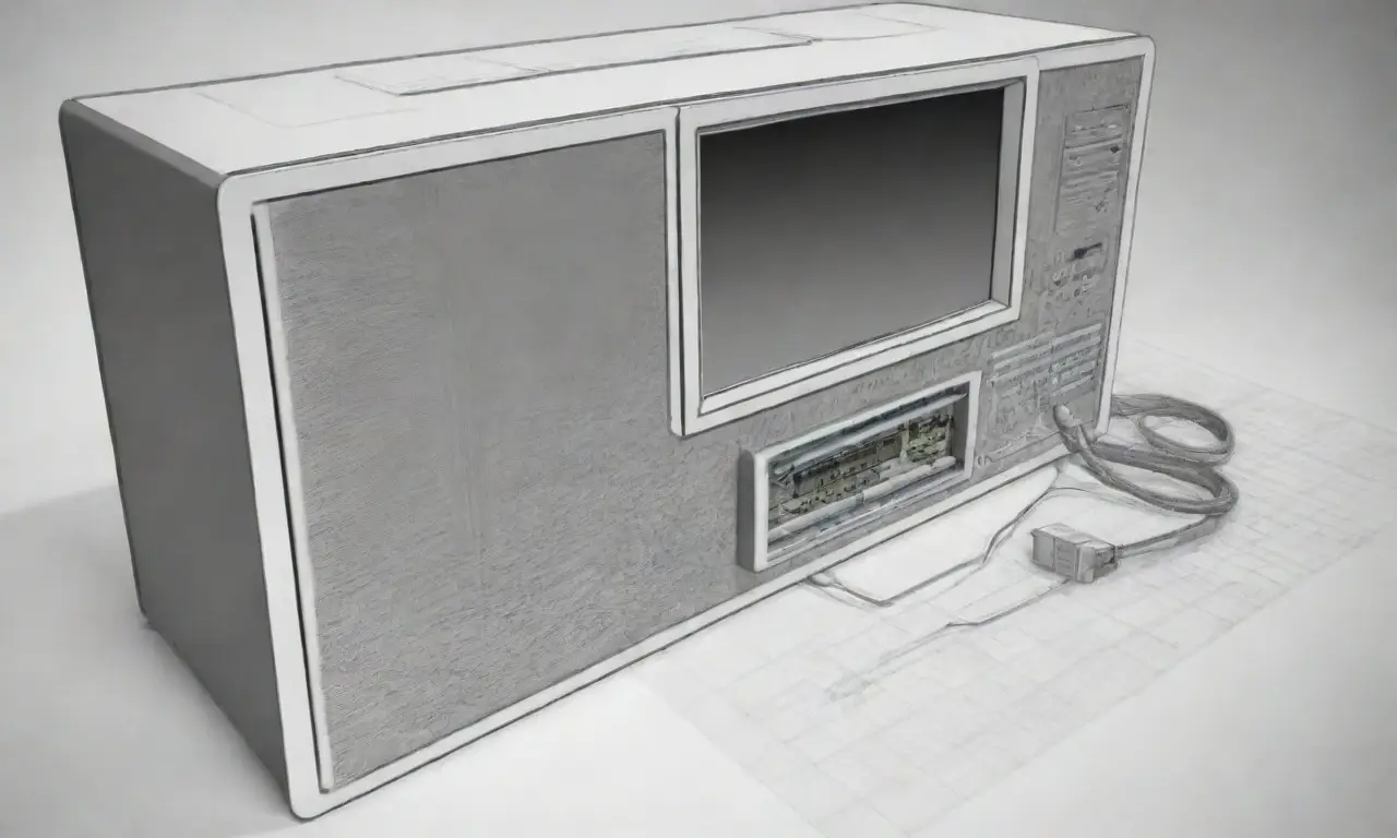 Un servidor de computadora se destaca con líneas audaces, sombras suaves y detalles intrincados que evocan profesionalismo y eficiencia