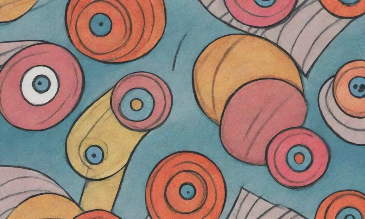 Líneas audaces, sombras suaves, texturas intrincadas y colores vibrantes crean una composición armoniosa y dinámica