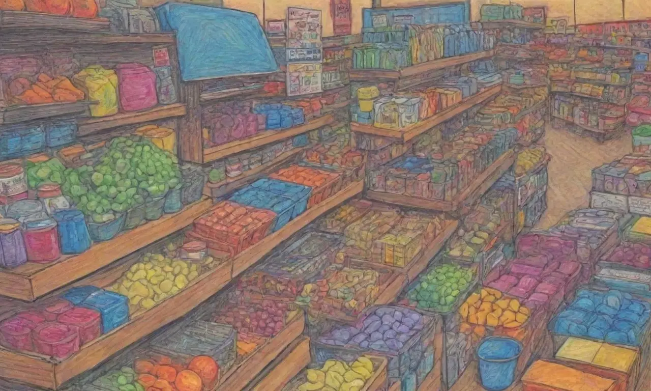 Un mercado en línea vibrante y dinámico con productos destacados y un diseño amigable