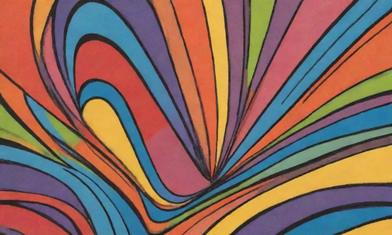 Elementos visuales como líneas, sombras y colores crean una composición dinámica y equilibrada