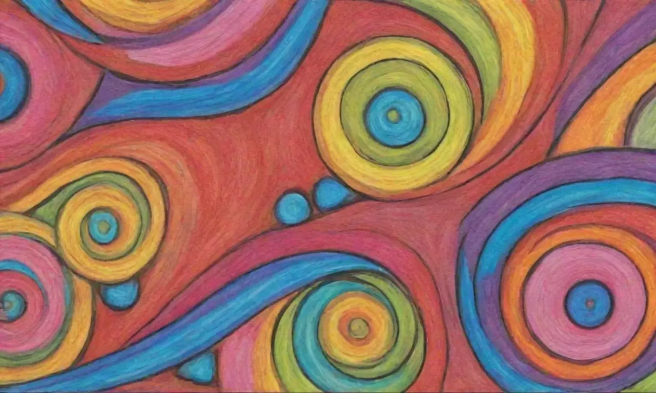 Colores vibrantes, líneas intrincadas y sombras delicadas crean una composición dinámica y armónica