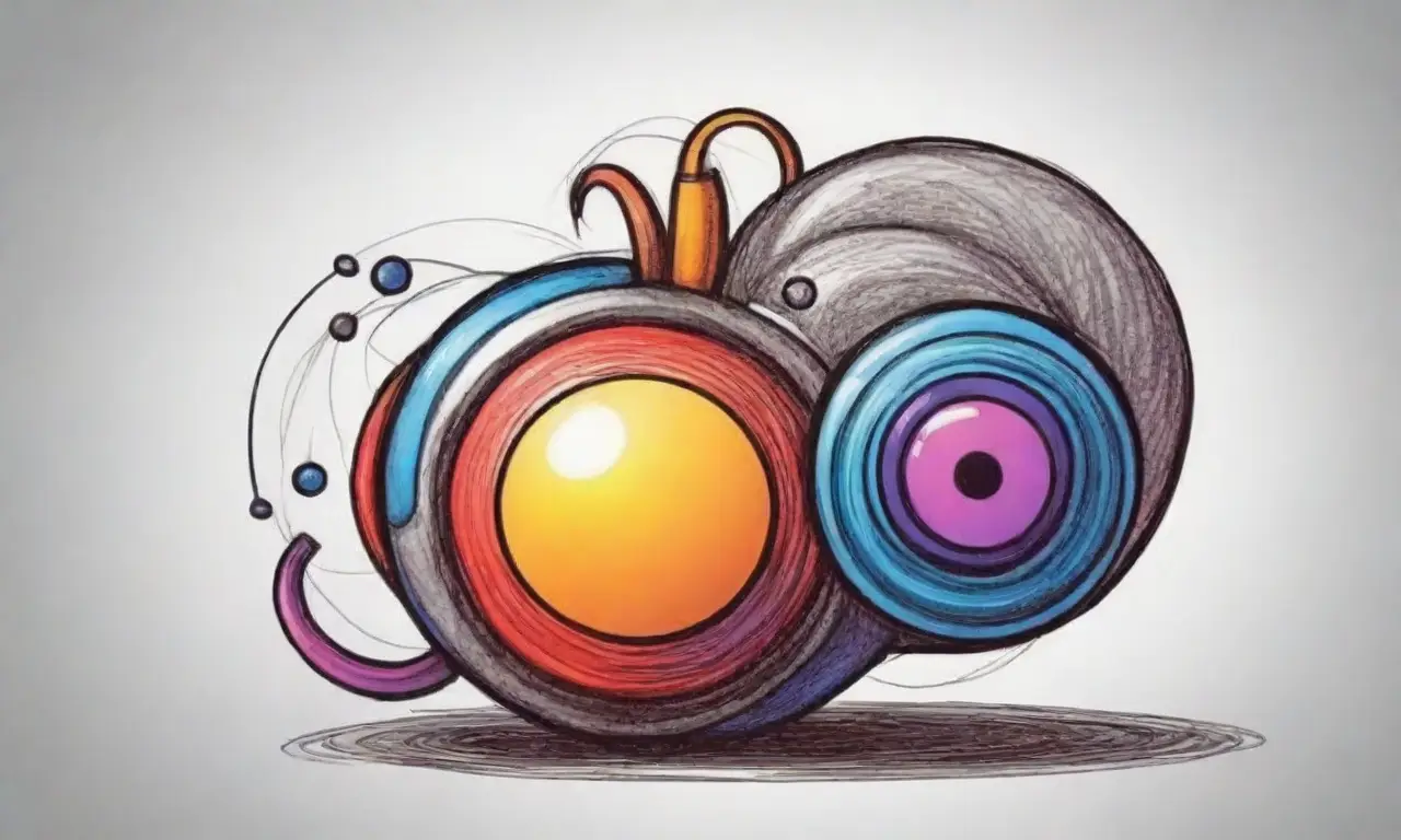 Líneas audaces y colores contrastantes crean una composición dinámica y eficiente con texturas y elementos que sugieren velocidad y funcionalidad