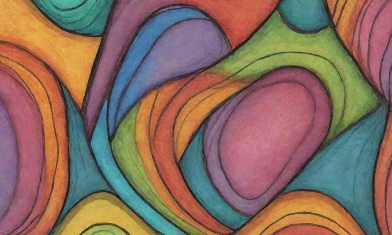 Colores vibrantes y texturas intrincadas crean una composición armoniosa y dinámica