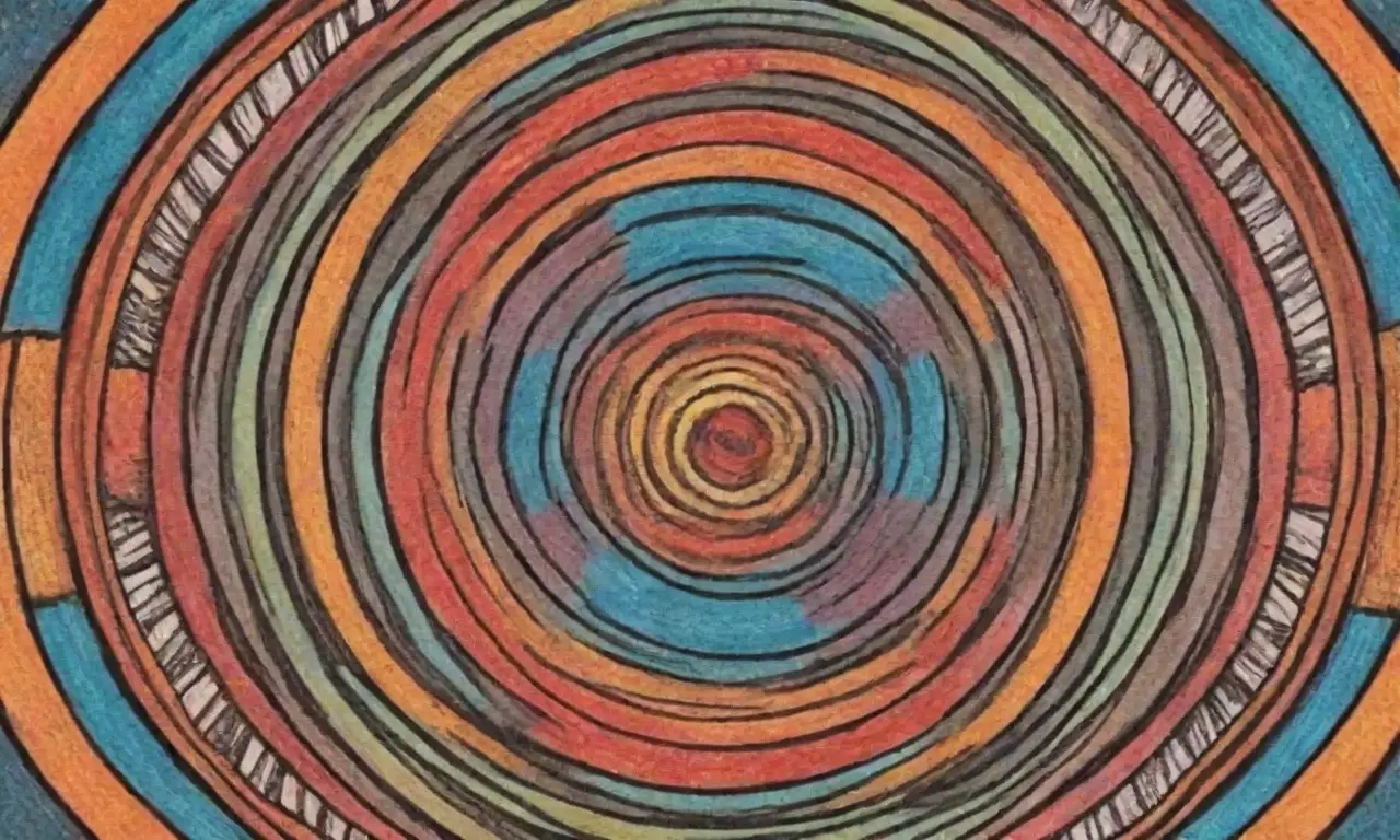 Un diseño dinámico con líneas, colores y texturas que guía la atención hacia un objetivo central