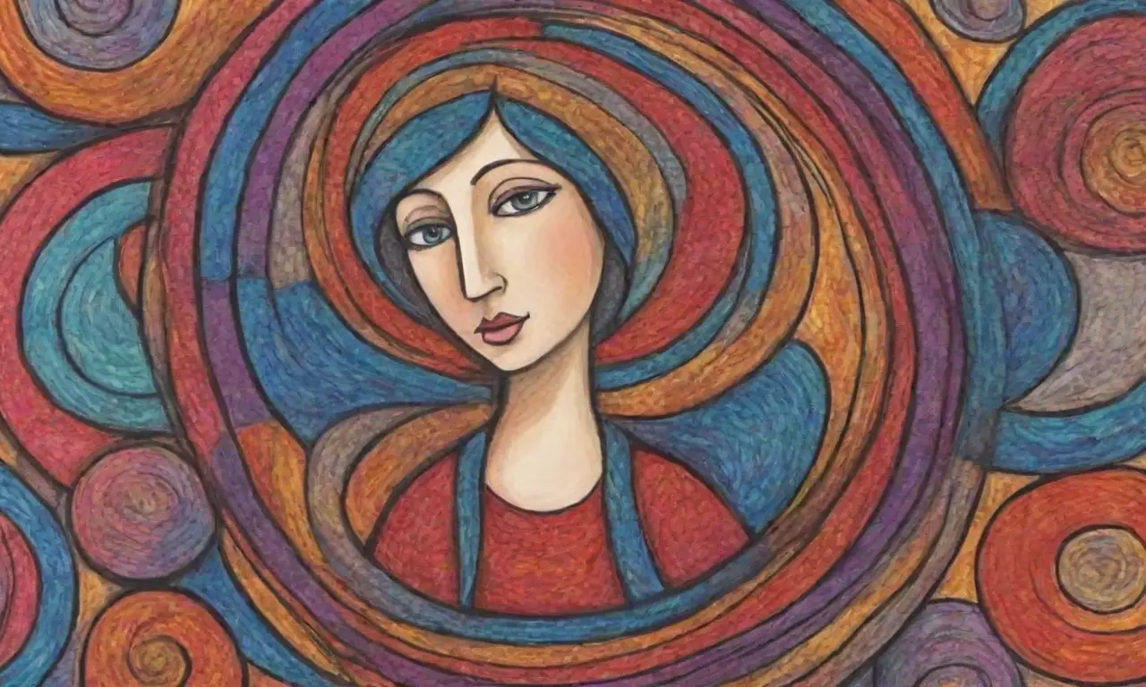 Una composición visual compleja y dinámica que combina líneas, texturas, colores y formas para evocar modernidad y creatividad