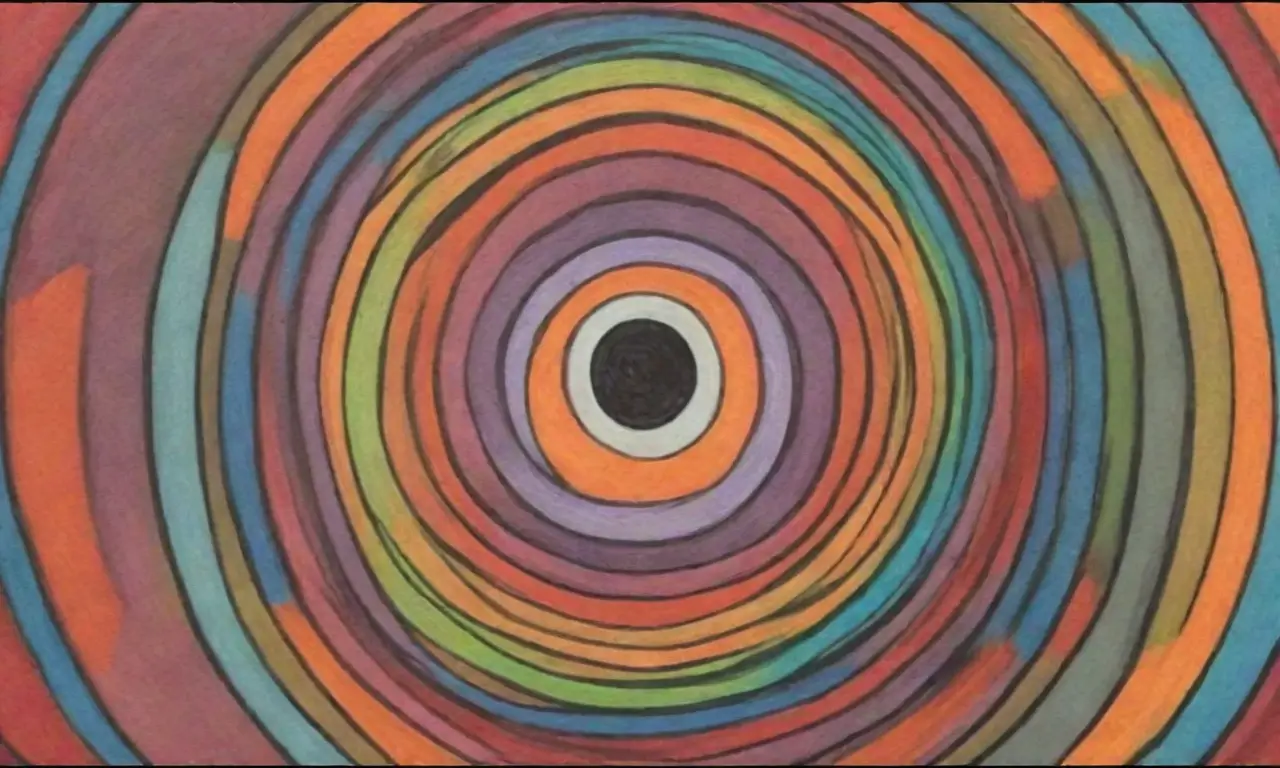 El dibujo combina líneas audaces, sombras suaves, texturas intrincadas y colores contrastantes para crear una composición dinámica y armoniosa