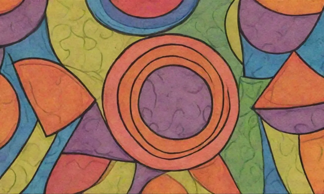 Colores vibrantes, líneas intrincadas y texturas variadas crean una composición dinámica y unificada