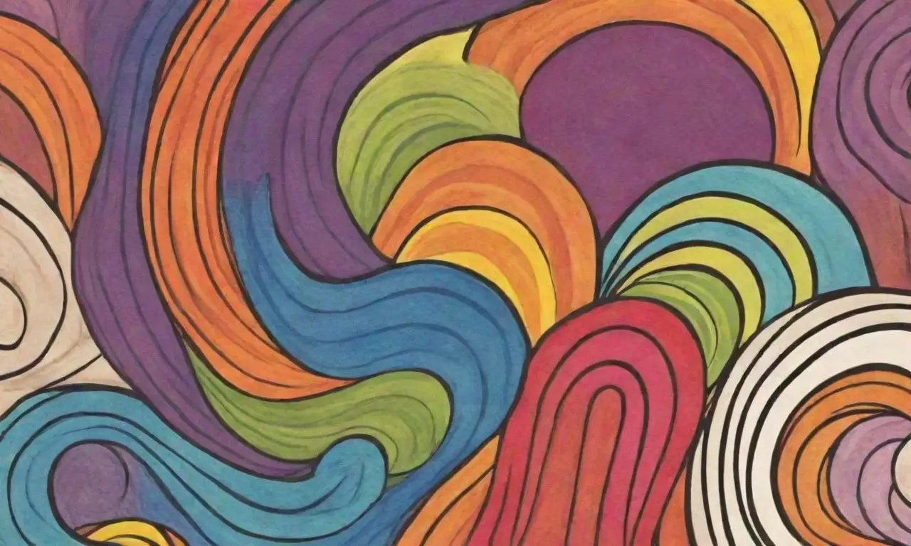 Diseño visual con líneas, colores y texturas que crean profundidad y armonía