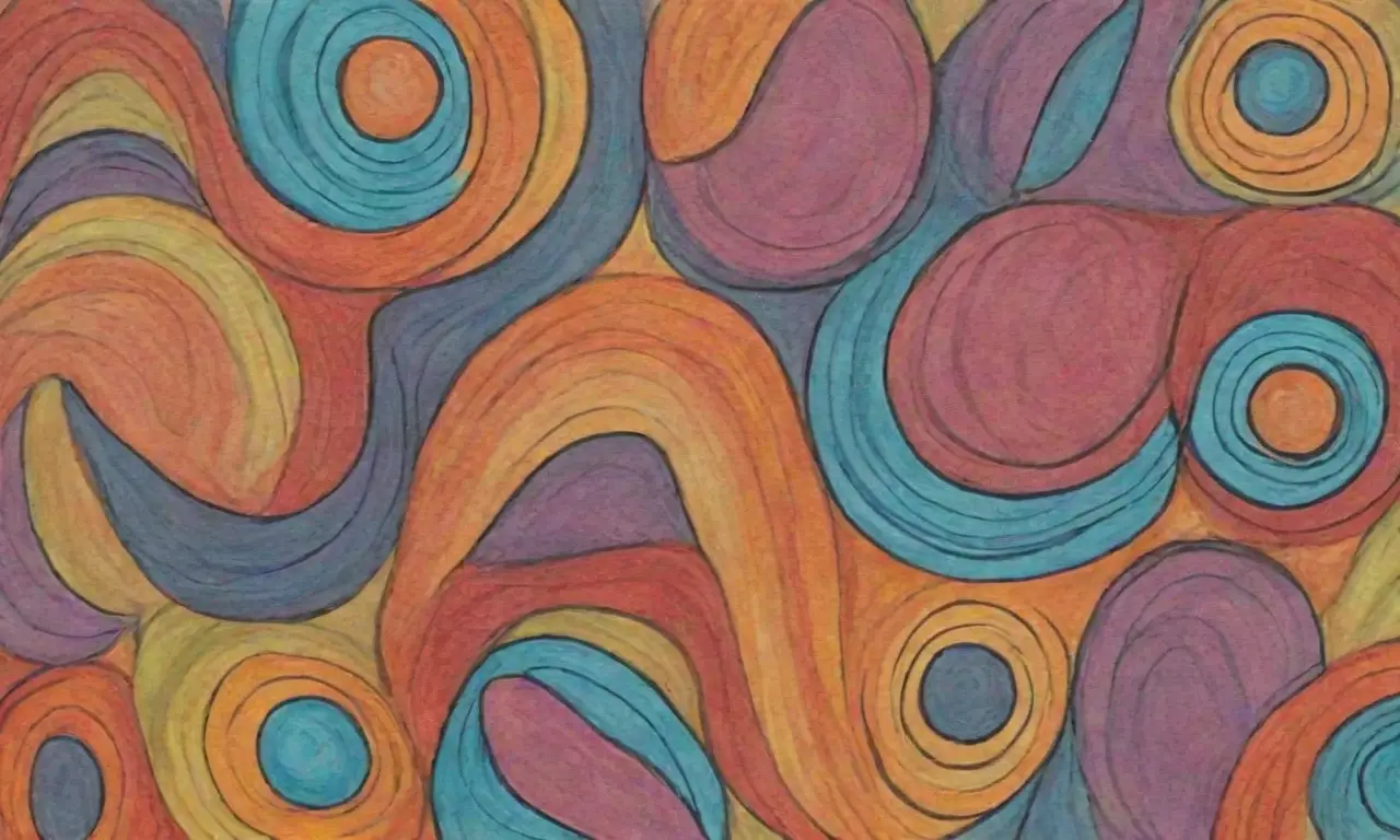 Elementos visuales como líneas, colores y texturas se combinan para crear una obra atractiva y dinámica