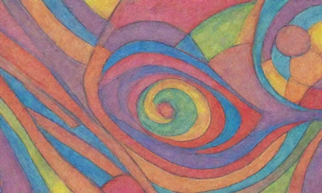 Colores vibrantes y contrastes suaves crean una composición dinámica y armónica