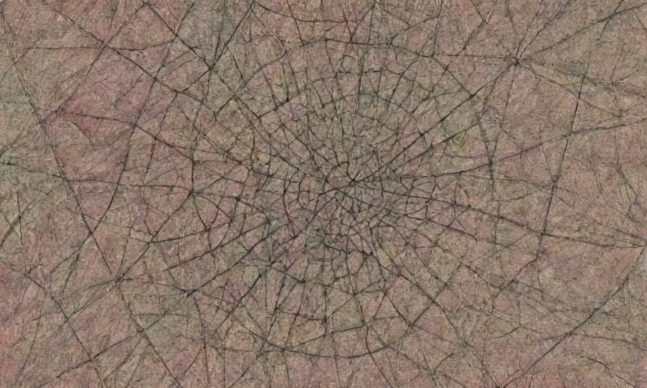 El arte combina líneas intrincadas, sombras suaves y colores contrastantes para crear profundidad y movimiento