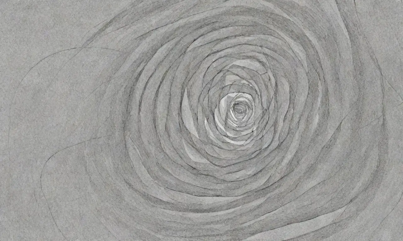 Un intrincado trabajo de líneas y sombras crea una compleja red visual que guía al espectador