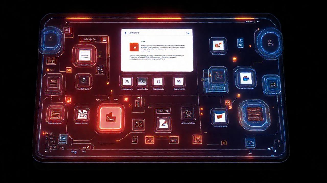 Google Sites futurista: interfaz digital brillante