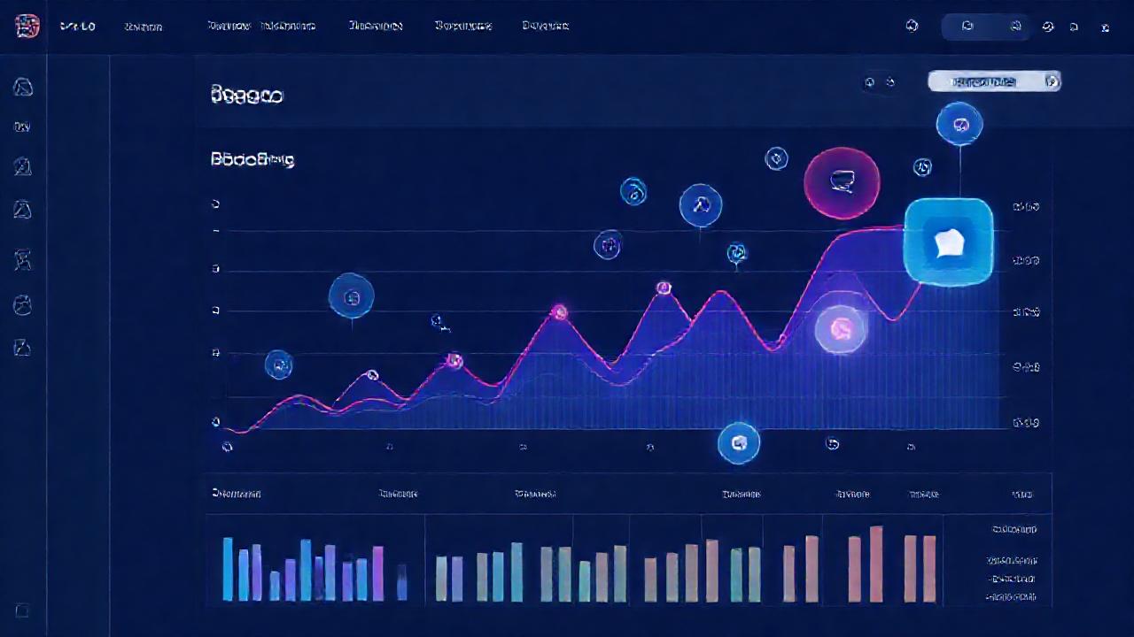 Interfaz digital de datos vibrante y moderna