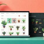 Mockup de tienda online WordPress vibrante