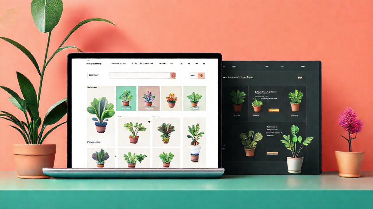 Mockup de tienda online WordPress vibrante