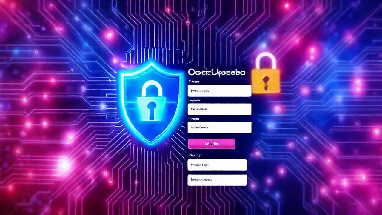 Protección digital estilizada y alerta cibernética