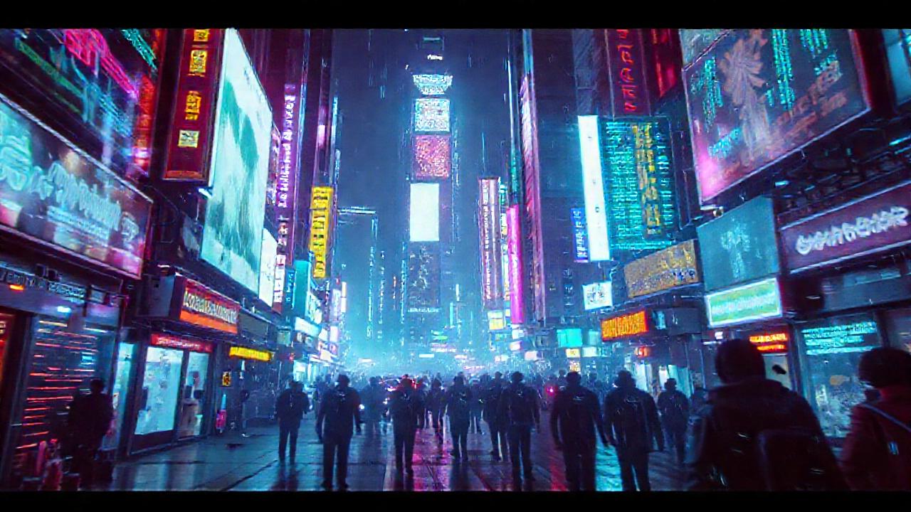 Ciudad cyberpunk vibrante