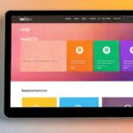 Un mockup web Wix moderno y colorido