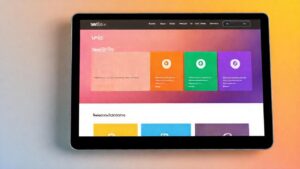 Un mockup web Wix moderno y colorido