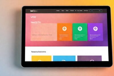 Un mockup web Wix moderno y colorido