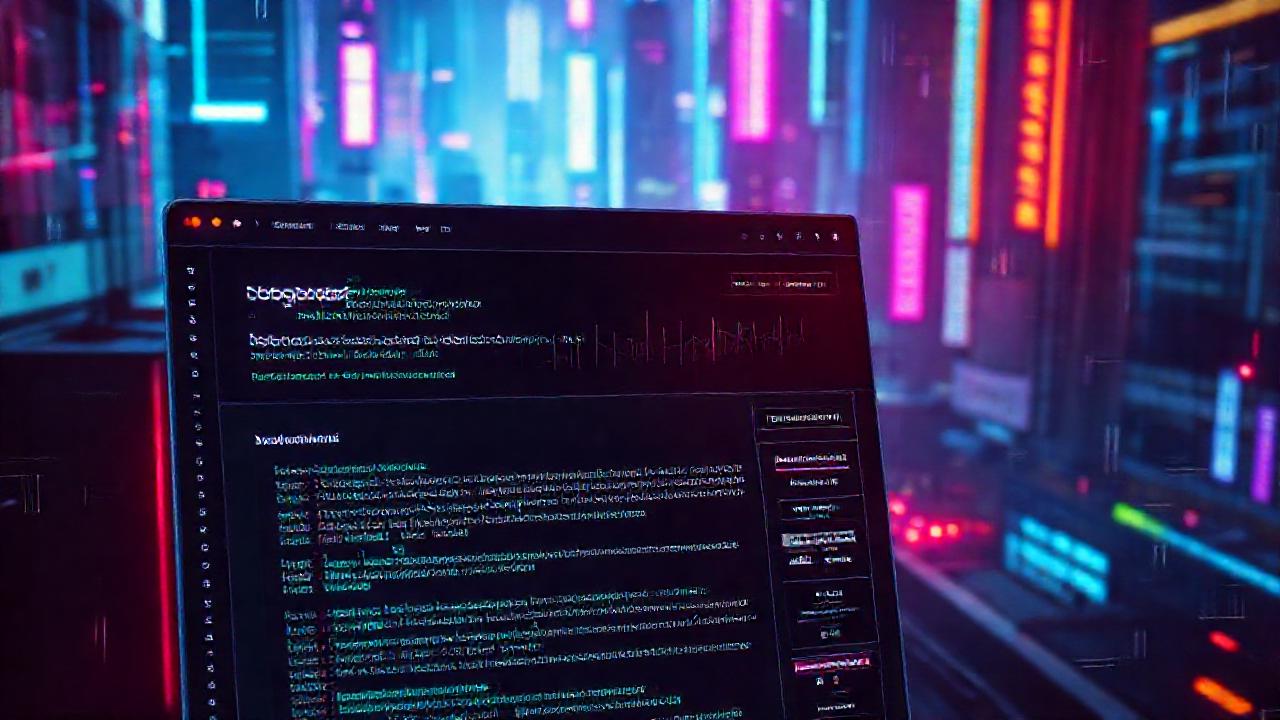 Interfaz cyberpunk visualmente impactante y futurista