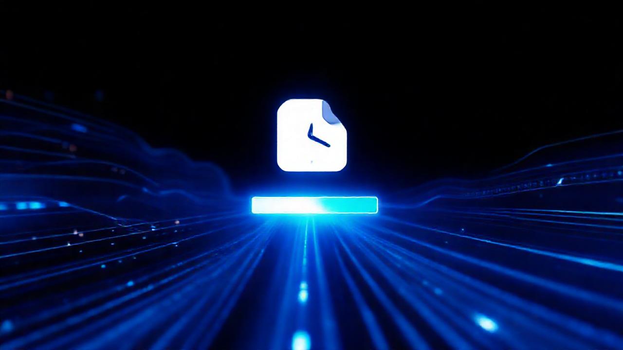 Interfaz digital futurista, azul y rápida
