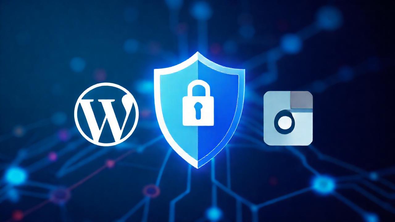 Iconos digitales protegen redes futuristas limpias
