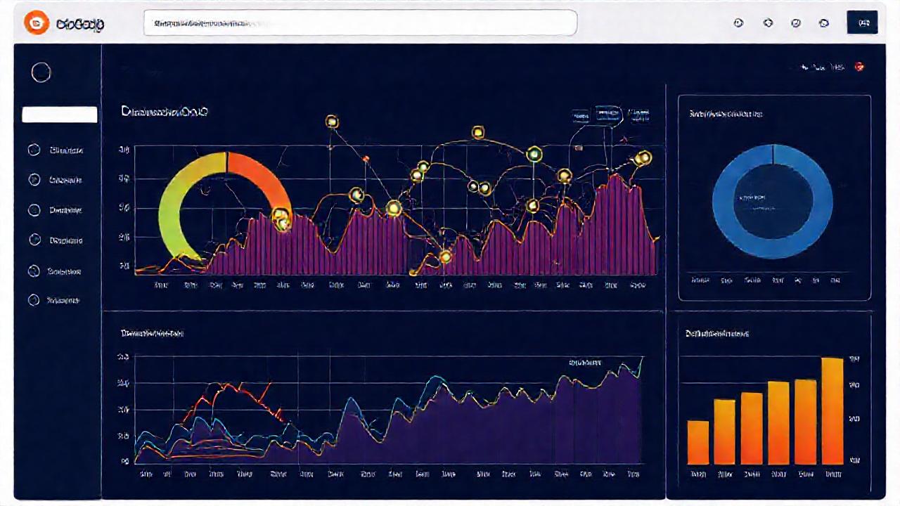 Interfaz de blog moderna, datos visuales claros