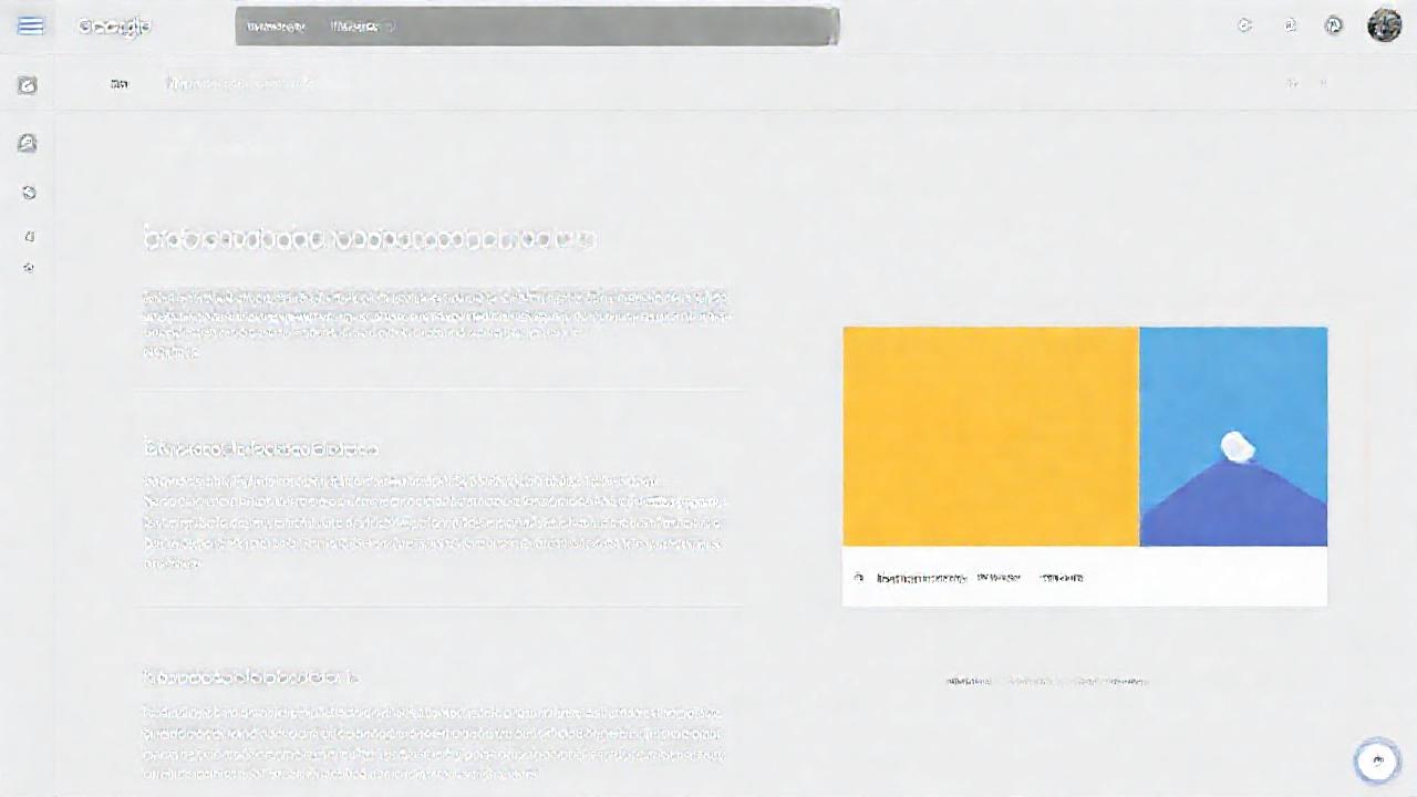 Un sitio web Google minimalista es vibrante y profesional