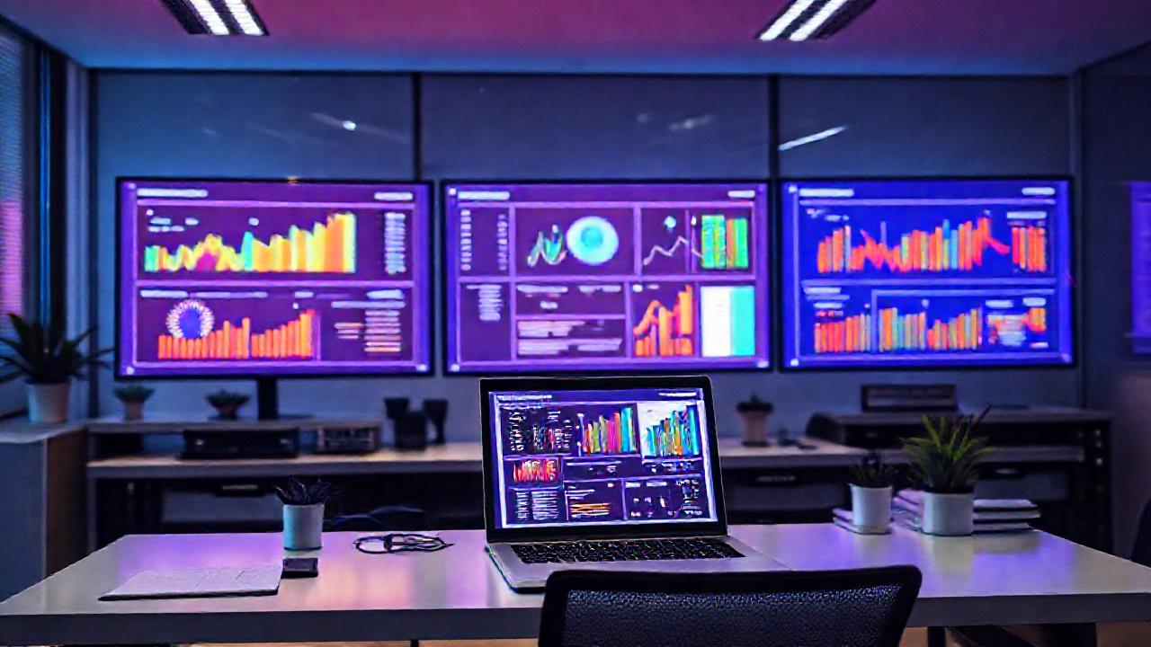 La oficina moderna es vibrante y productiva